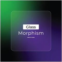 Poster - Green and purple gradient color with glass effect background