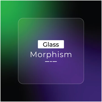 Green and purple gradient color with glass effect background