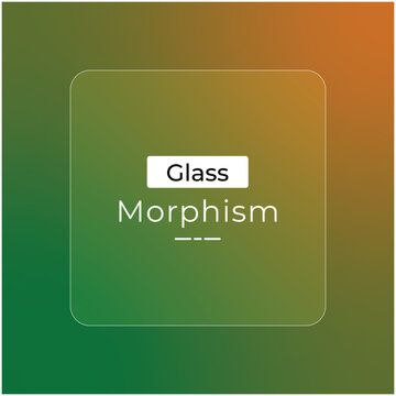 Green Orange gradient color with morphism glass effect background