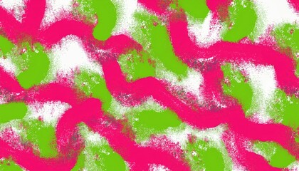 Aufkleber - vibrant halftone pop art texture with scattered neon pink, lime green, and black ink splashes on white background for bold graphic design, poster art, branding or web element

