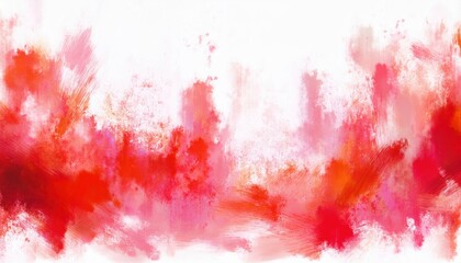 Aufkleber - vibrant red and pink watercolor splash background with dynamic brush textures and soft gradients for abstract poster, digital wallpaper, branding backdrop, or modern web design element

