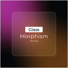 Poster - Pink and orange color Glass morphism effect for background