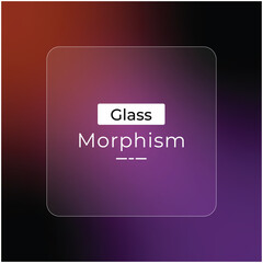 Poster - Red dark navy blue gradient glass morphism effect for background