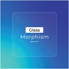 Poster - tech bright blue modern and professional gradient colors with morphism effect background 
