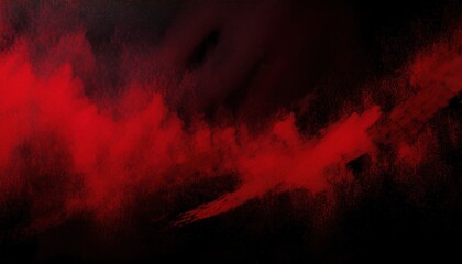 Poster - dark red and black abstract textured background with bold brushstroke gradient and subtle canvas grain, ideal for horror theme, grunge design, dramatic poster, or edgy digital branding

