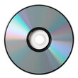 © MS Store - A single compact disc displaying a rainbow sheen and a black and white center isolated on transparent background