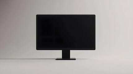 Poster - Black monitor on a plain background.