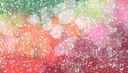 Poster - colorful bokeh snowflakes backdrop for winter web design, festive branding, or holiday print
