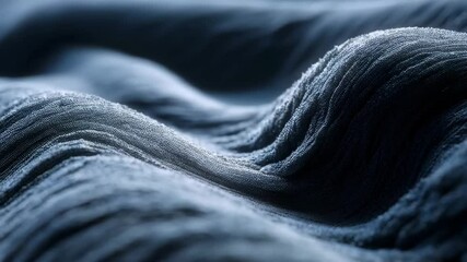Poster - Rippling waves of fabric create a serene and calming atmosphere in a soft, textured landscape