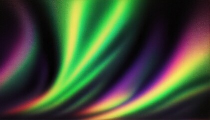 Poster - vivid aurora inspired light swirl with neon gradients on black background for digital art, web design, poster, and futuristic branding use

