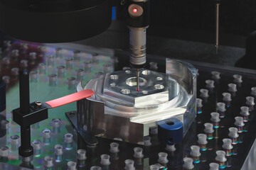 Poster - Quality control on milling CNC machine, coordinate measuring machine, Quality control machine