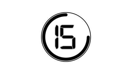 Round circle countdown timer 20 Seconds animation from 20 to 0 seconds, Round circle 20 seconds countdown, Countdown video, Countdown timer,