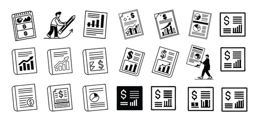 Poster - Financial data analysis and reports represented with charts and graphs to show business growth and profit in the finance sector.