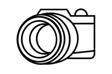 Poster - Camera line art illustration photography design