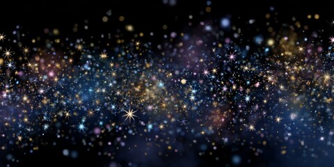 Poster - Colorful abstract representation of the cosmos filled with stars and cosmic dust in a dazzling space background