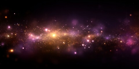 Poster - Cosmic abstract background filled with colorful stars and glowing nebulas in the vastness of space