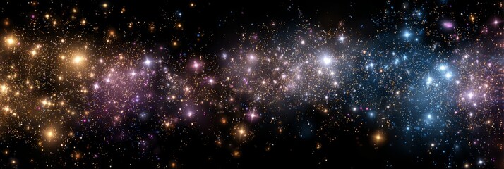 Poster - Vibrant cosmic canvas showcasing celestial bodies in a mesmerizing abstract representation of the universe