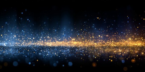 Poster - Vibrant cosmic landscape features glowing particles and abstract designs in a stunning display of colors and light