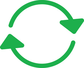 Poster - Green Refresh Recycle Arrows Icon. Circular Loop, Sync, Update Symbol. Eco Friendly Vector for Web, App UI. Sustainability Graphic. AI Generative
