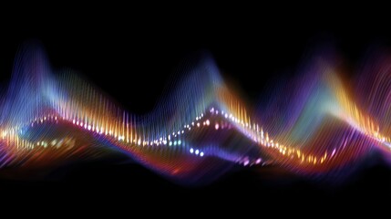 Poster - Abstract Colorful Waveform Digital Art Background Design Modern Technology Futuristic Vibrant Energy Flowing Lines Network Connection Graphic Illustration Digital Abstract         
