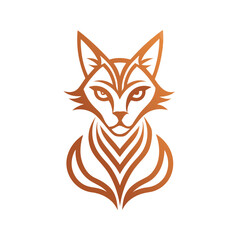 Aufkleber - Stylish vector illustration of a fox logo featuring sleek lines and a bold design, perfect for branding or artistic projects