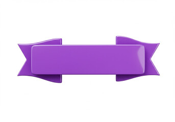 Poster - Purple ribbon banner isolated on transparent background