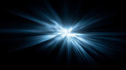 Aufkleber - Abstract Blue Light Rays Burst Background Digital Art Design Graphic Modern Energy Speed Light Beam Star Shine Bright Powerful Illumination Radiance Celestial Cosmic Zoom Flare    