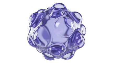 Poster - Abstract purple metaball transforming and changing shape on white background