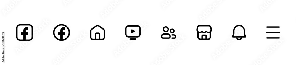 Facebook Tools Icon facebook icons . facebook logo . facebook app icon set ; home, video ...