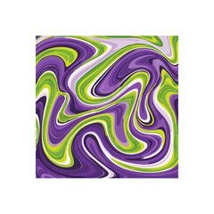 Poster - Abstract swirl background with purple, green, and white fluid art design