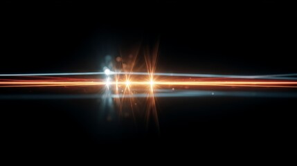Aufkleber - Abstract Orange Blue Light Streaks Glowing Bright Energy Powerful Dynamic Futuristic Technology Background Design Illustration Digital Art Graphic Modern Elegant Professional Ray  