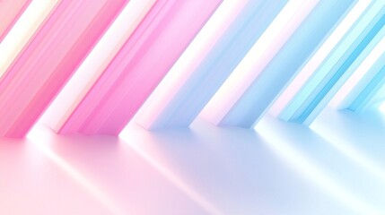 Poster - Soft Pastel Gradient Background with Diagonal Lines