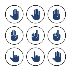 Aufkleber - Hand icon vector. hand vector icon, palm