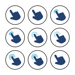Aufkleber - Hand cursor icon. cursor icon vector. hand cursor icon click