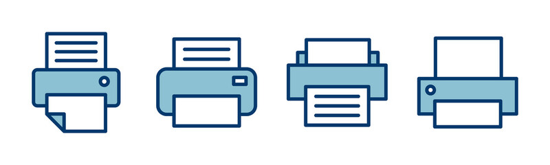 Fototapete - Printer icon vector isolated on white background. print icon. Fax vector icon.