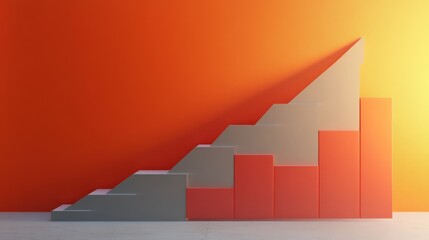 Poster - Visualizing achieved goals progress bar chart in a business environment for motivational insights