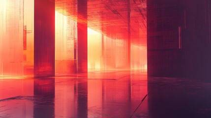 Poster - Dynamic digital compositions of light and shade in contemporary urban architecture