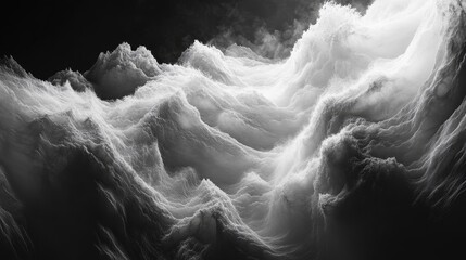 Poster - Exploring dynamic digital compositions of light and shade in abstract nature landscapes with a focus on texture and contrast