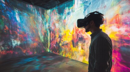 Poster - Empower creativity with vr headset and controller in an artistic studio immersive environment virtual exploration