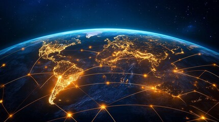 Poster - Global supply chain professionals coordinating in dynamic environments to enhance connectivity and efficiency