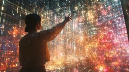 Poster - Exploring intricate patterns of a digital mat in a virtual environment a visual journey into the digital realm