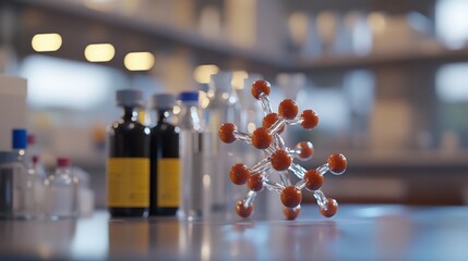 Poster - Visualizing dna molecule structure laboratory scientific illustration research environment detailed perspective precision in genetics