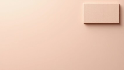 Aufkleber - Minimalist Pale Pink Backdrop with Rectangular Block Mockup for Presentation