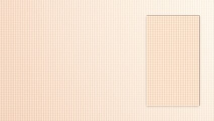 Fototapete - Soft Peach Grid Pattern Background Texture with a Rectangular Frame