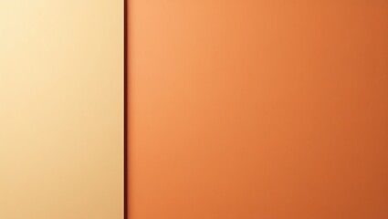 Aufkleber - Minimalist Two Tone Background with Gold and Orange Color Palette