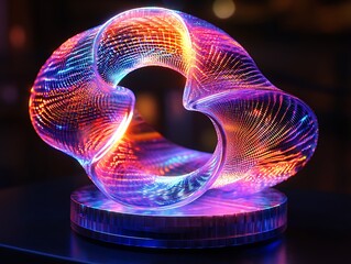Poster - A captivating luminescent structure with intricate patterns and ethereal glow