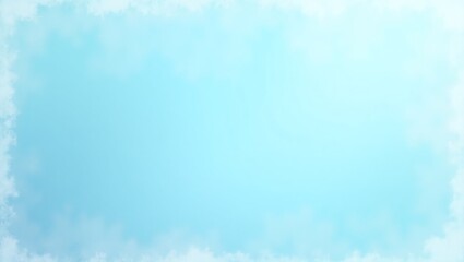 Fototapete - Pastel Blue Gradient with Soft Cloud Border Creates a Dreamy Texture