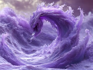 Poster - Captivating swirls of amethyst, creating an elegant and ethereal oceanic vista