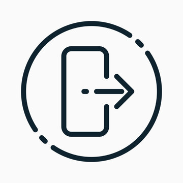 Design Illustration graphic of logout icon with line style. Suitable for UI, mobile design, web design, etc.