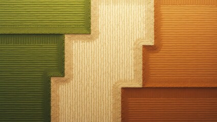 Poster - Abstract Geometric Texture Background with Green Beige and Brown Tones